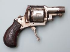 Belgian .22 eight shot blank firing double action revolver with chequered grips and 1.5 inch barrel,