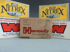 Ninety-eight Winchester Western, Nitrex and Hornady .458 rifle cartridges, all in original boxes