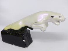 Glazed ceramic possibly ex showroom display Jaguar, length 55cm