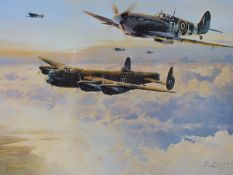 Robert Taylor signed limited edition (185/250 Canada edition) print and companion print, Escort