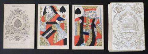 Reynolds & Sons, England playing cards. Exportation ace. Standard full length courts.  Backs with