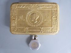 WWI Princess Mary Christmas 1914 tin and a WWII sixpence lighter