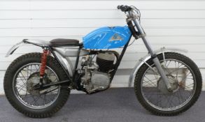1967 Cotton 37A lightweight 250cc trial motorcycle with blue tank, original frame, number T6787