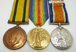 British Army WWI medals comprising the Territorial Force War Medal named to 2232 Pte F G Grant,