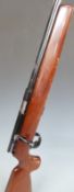 Mauser Model 107 .22LR bolt action rifle with chequered semi-pistol grip and named 21.75 inch