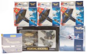 Five Corgi diecast model aeroplanes and aircraft sets comprising three The Aviation Archive Battle
