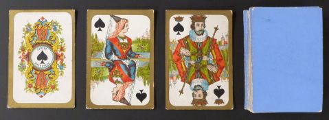 Daveluy, Bruges. Cartes Moyen-Ages, Belgium playing cards. Double ended courts. Highlighted in