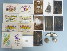 A small collection of WWI Royal Flying Corps postcards etc