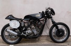 Circa 1950's Velocette KSS classic racer motorcycle, built by Norman McClement circa 1980 using a