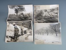 Four British Army official WWII 8x10 inch photographs comprising Italy: British troops in the