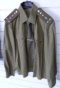 Russian Army uniform jacket and two shirts etc with officer's shoulder boards, size S/M