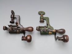 Two John Dixon & Sons 12 bore shotgun cartridge reloading rollover tools