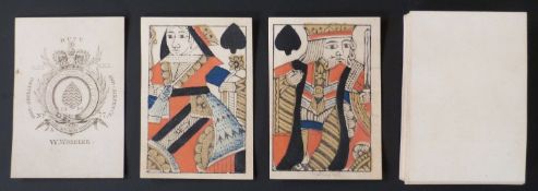 W. Wheeler, England playing cards.  Garter ace. GIII, No.77 (Ludlow’s ace). Full length standard