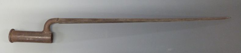 Brown Bess pattern socket bayonet with 43.5cm triangular fullered blade.