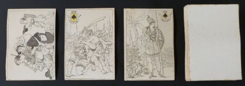 Baron Louis Atthalin, France Cartes Comiques transformation playing cards. Maker's name on Jack of