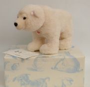 Steiff Arco polar bear with white mohair and shaved snout, limited edition 357 of 1000, 55cm long,