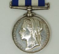 British Army Egypt Medal named to 918 Sgt F Baddley, 1st Battalion South Staffordshire Regiment