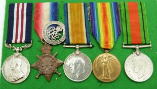 British Army WWI Military Medal named to Sgt G Lane, Glosters/Gloucestershire Regiment, together