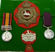 British Army Queens South Africa Medal with clasps for Cape Colony and Orange Free State, named to