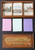 Jaques & Son, London playing cards The Counties of England A New Round Game. In mahogany box with