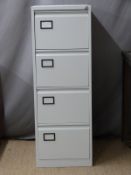 Modern four drawer filing cabinet W48 x D62 x H132cm