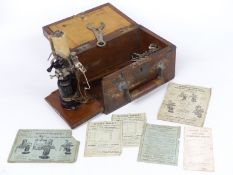 McInnes Dobbie steam engine indicator, in original case with paperwork