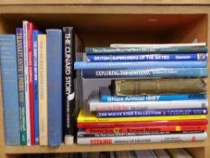 Approximately 20 books mainly relating to shipping lines and liners including White Star, Titanic,