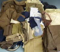 Four boxes of Harrow School Sports Kit together with British Army WWII Uniform/Tunic for Welsh