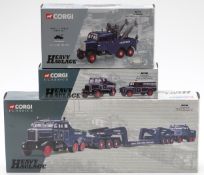 Three Corgi Heavy Haulage Pickfords diecast model vehicles and vehicle sets, two Scammell Contractor