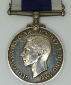 Royal Navy George VI Long Service and Good Conduct Medal named to 105167  S E G Ash, HMS Devonshire