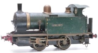 3 1/2 inch gauge 0-4-0 live steam tank locomotive Juliet with twin outside cylinders, reversing