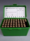 Forty-seven 7mm REM MAG rifle cartridges in Case-Gard H-50 carry case. PLEASE NOTE THAT A VALID
