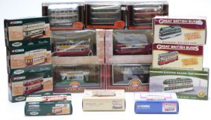 Sixteen Corgi, Exclusive First Editions (EFE) and Atlas Editions diecast model trams including Great