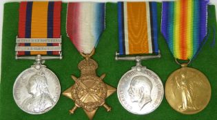British Army Queens South Africa Medal with clasps for Cape Colony and South Africa 1902, to 7981