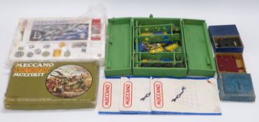 A large collection of Meccano including two outfits Combat Multikit and one other and two
