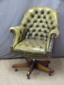 Leather Chesterfield office /swivel chair