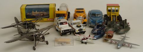 Seventeen Dinky Tous, Britains, Franklin Mint and similar diecast and tinplate model vehicles, one