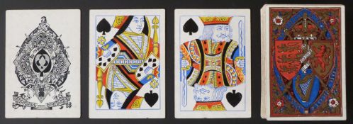 Goodall  & Son, London playing cards. Standard double ended courts, turned, no indices. Backs design