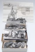A collection of Britains and similar diecast white metal horses and horse kits.