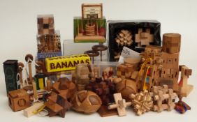 Approximately 50 wooden puzzles