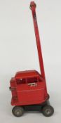 Tri-ang Jones KL pressed steel crane with red body and black chassis, 54cm long