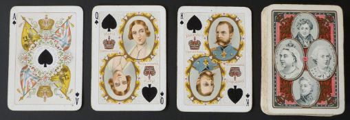 Goodall & Son, London playing cards. Turn of the century pack, the backs depicting British