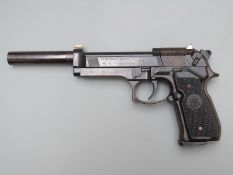 Beretta Mod 92 .177 air pistol, serial number H40405439, in original hard carry case