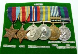 British Army WWII medals comprising 1939/1945 Star, Africa Star and War Medal, together with British
