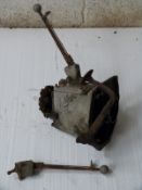 Austin Seven three speed gate change gearbox and a spare gear lever and gate