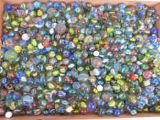 A very large collection of glass marbles