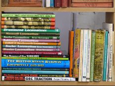 Approximately 30 steam railway locomotive interest books to include BR, LMS, GWR, North Eastern, A45