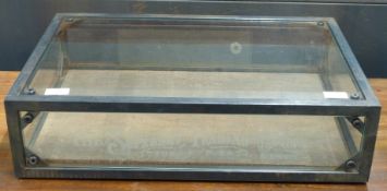 Industrial/shopfitting/haberdasery glazed counter top Superdry display cabinet. W60 x D40 x H15cm
