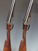 Cased pair of Edwin John Churchill Utility Model  XXV 12 bore side by side boxlock ejector