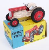 Corgi Toys diecast model Massey Ferguson 65 Tractor with red and cream body and red hubs 50, in